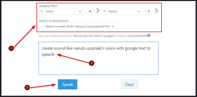 pengaturan text to speech suara google untuk buat suara naruto
