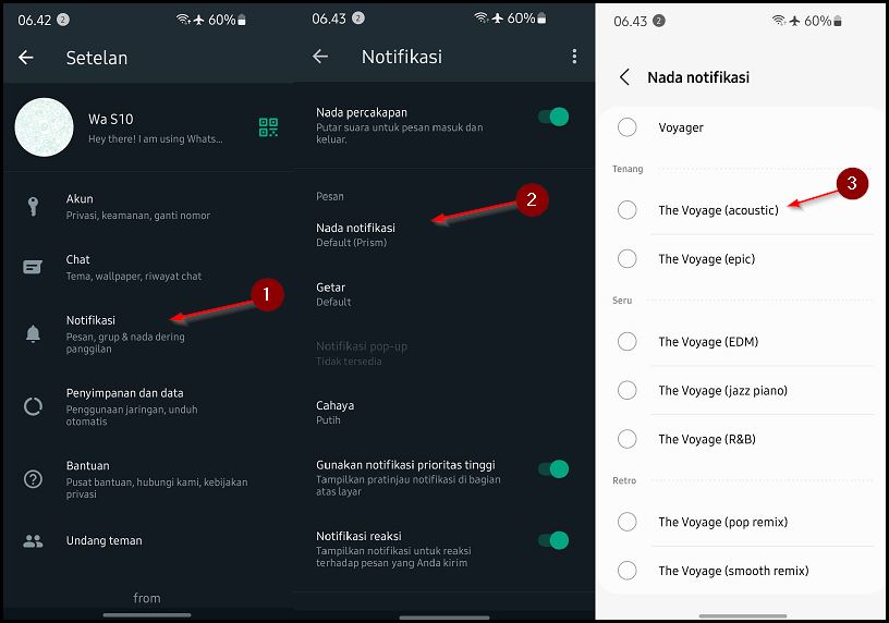 Ganti Nada Dering Lewat Setelan Aplikasi Whatsapp