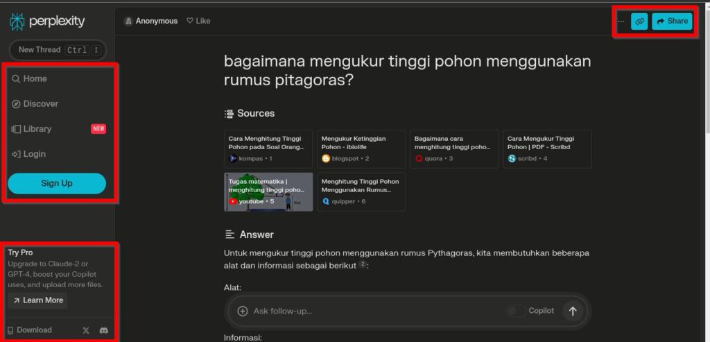 Fitur Perplexity Ai